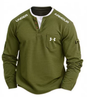 2026 Textured Performance Henley Shirt - Clearance Sale