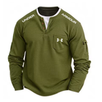 2026 Textured Performance Henley Shirt - Clearance Sale