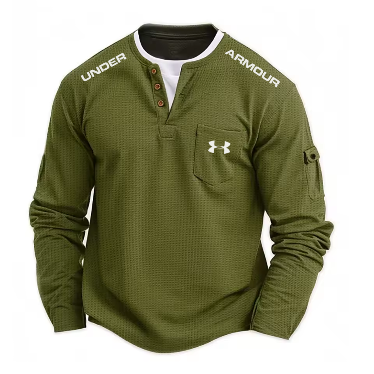 2026 Textured Performance Henley Shirt - Clearance Sale