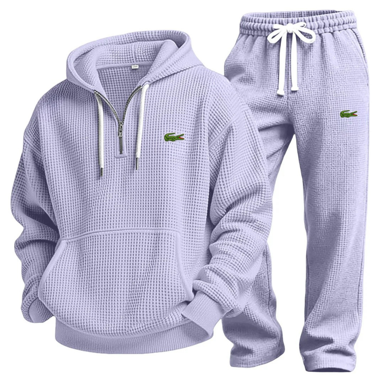 Waffle-Knit Performance Hoodie Jogger Set