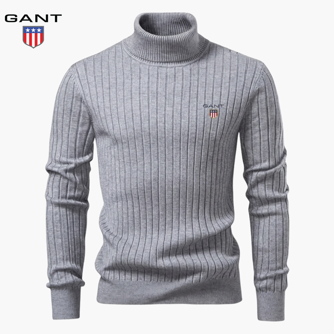 GANT Premium Ribbed Polo Sweater