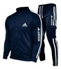 Striped Zip-Up Cargo Tracksuit Set