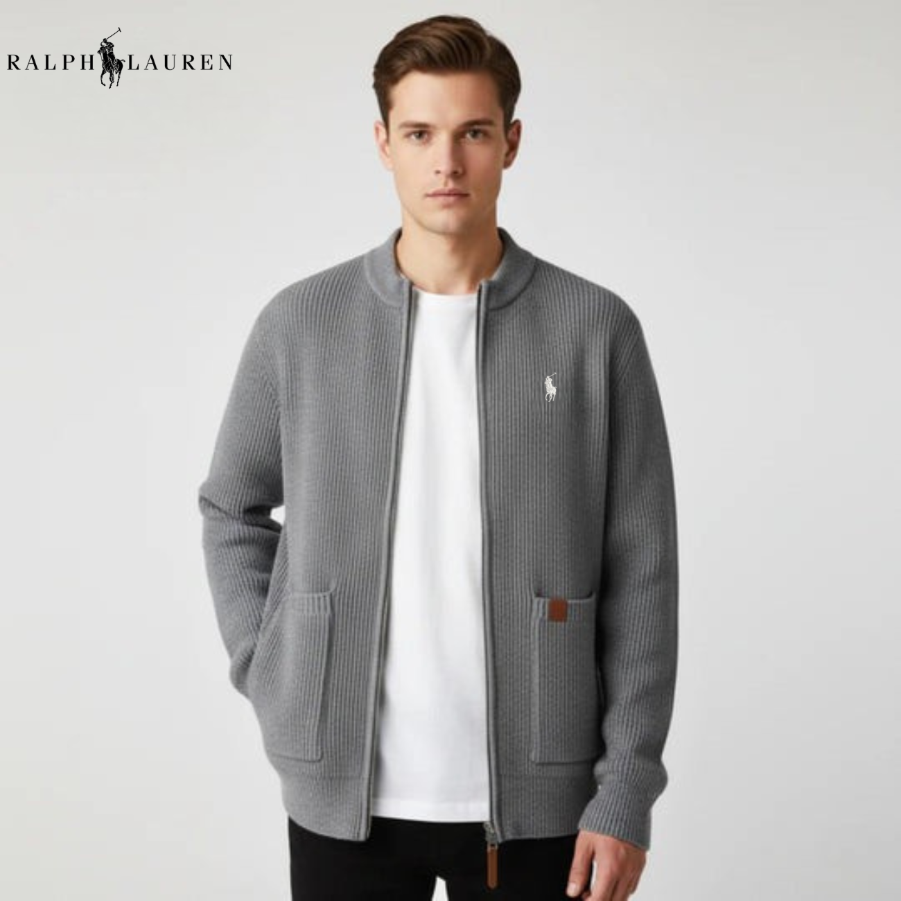 Zipped Knit Cardigan || CLEARANCE PRICE