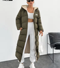 Long Puffer Coat with Hood and Sherpa Lining || CLEARANCE PRICE