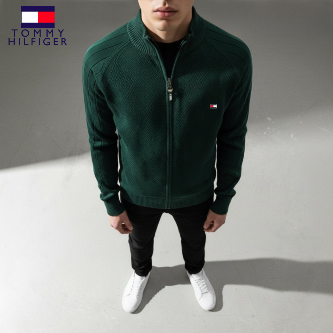 Textured Zip Sweatshirt for Men