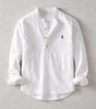 Premium Japanese Linen Henley Shirt — Clearance Sale