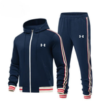 Striped Hooded Tracksuit Set