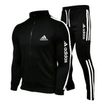 Striped Zip-Up Cargo Tracksuit Set