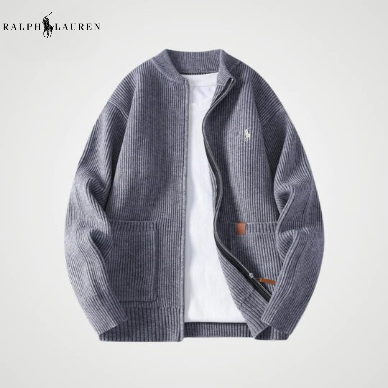 Zipped Knit Cardigan || CLEARANCE PRICE