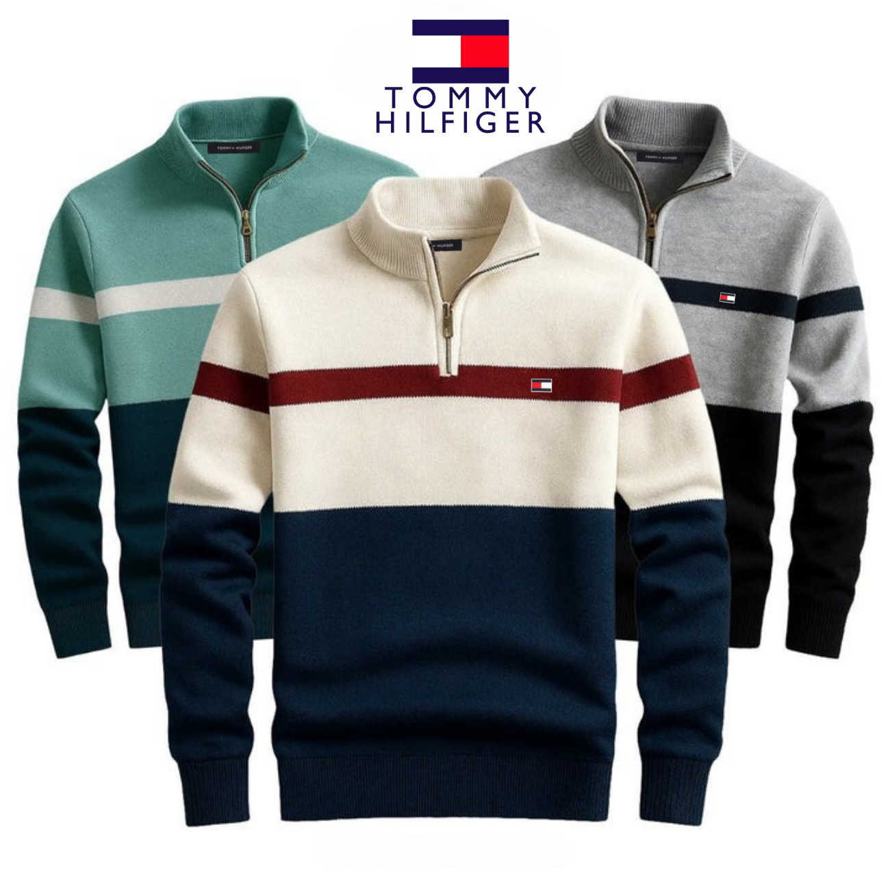 Elegant Half-Zip Sweater || CLEARANCE PRICE