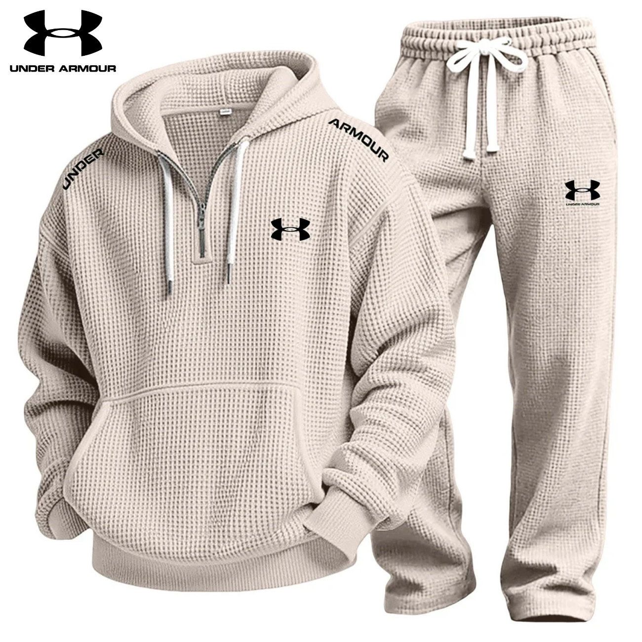 Waffle-Knit Performance Hoodie Jogger Set || Clearance Sale