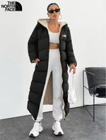 Long Puffer Coat with Hood and Sherpa Lining || CLEARANCE PRICE