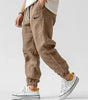 Men's Casual Linen And Cotton Elastic Waist Trousers