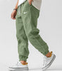Men's Casual Linen And Cotton Elastic Waist Trousers