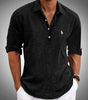 Linen Popover Henley Shirt — Clearance Sale