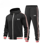 Striped Hooded Tracksuit Set