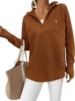 Textured Quarter-Zip Sweater