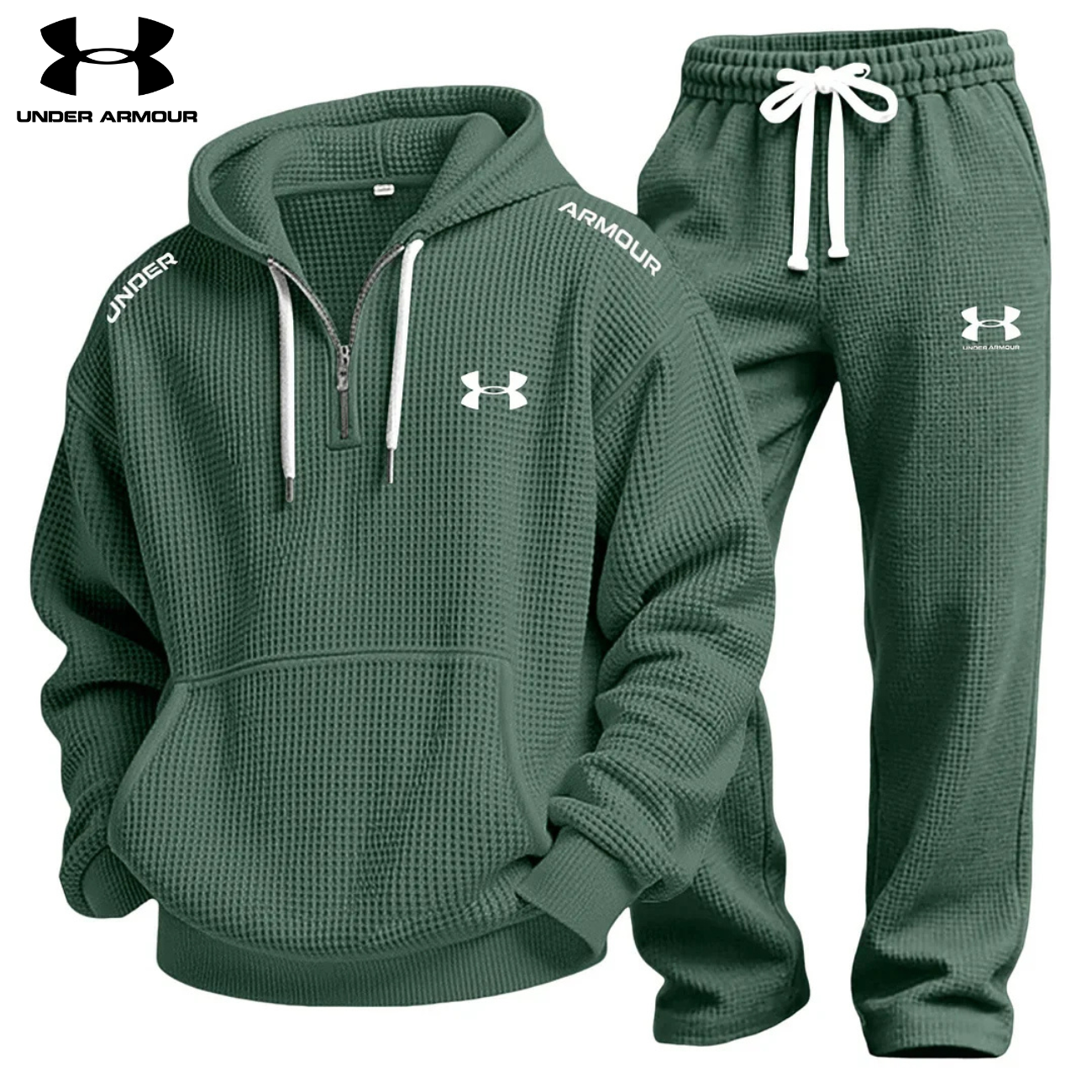 Waffle-Knit Performance Hoodie Jogger Set || Clearance Sale