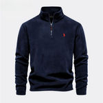 Men’s Classic Quarter-Zip Stand Collar Pullover