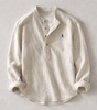 Premium Japanese Linen Henley Shirt — Clearance Sale
