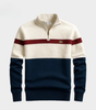 Colorblock Quarter-Zip Sweater