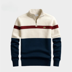 Colorblock Quarter-Zip Sweater