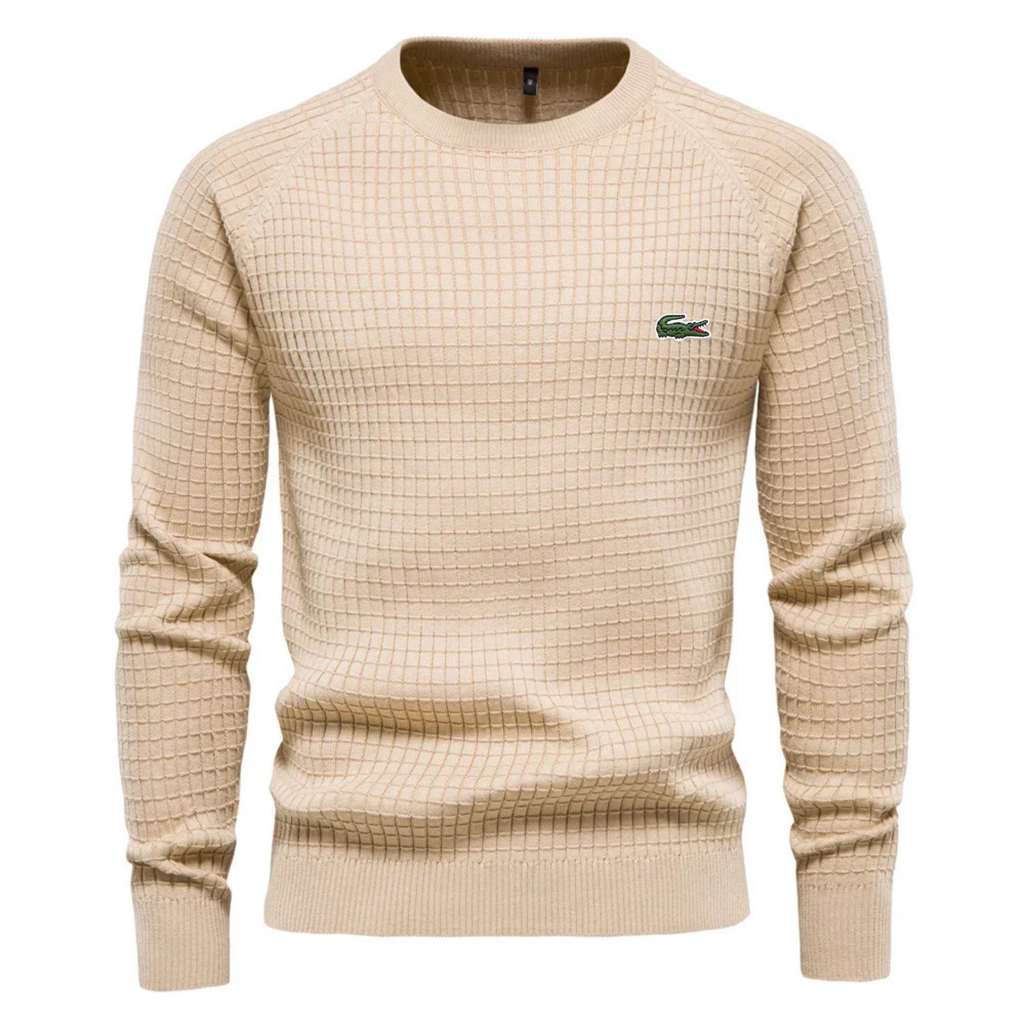 LACOSTE -MEN'S GRID PATTERN SWEATER