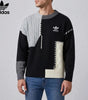 Retro Geometric Color Block Sweater