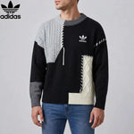 Retro Geometric Color Block Sweater