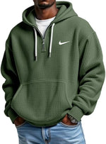 NK - Men's Loose Waffle Half-Zip Hooded Sweatshirt