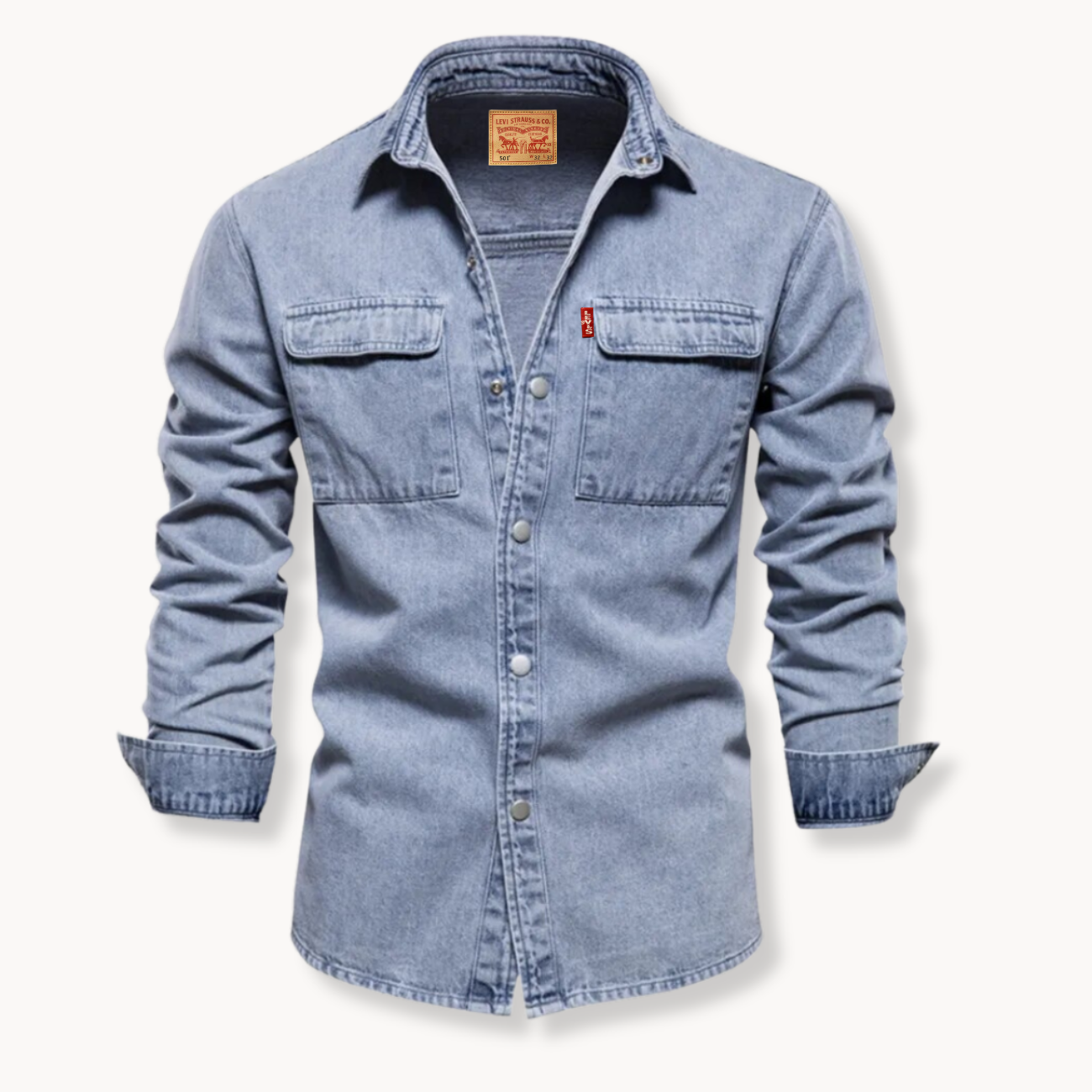 2026 Modern Long-Sleeve Denim Shirt - CLEARANCE SALE