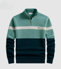 Colorblock Quarter-Zip Sweater