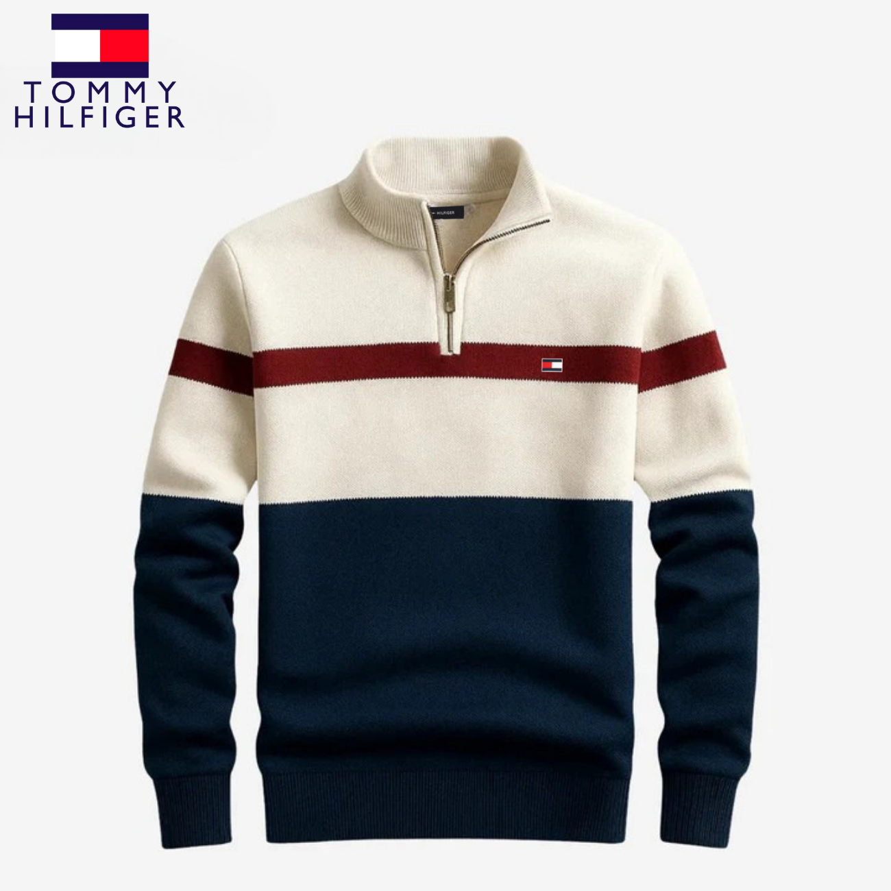 Elegant Half-Zip Sweater || CLEARANCE PRICE