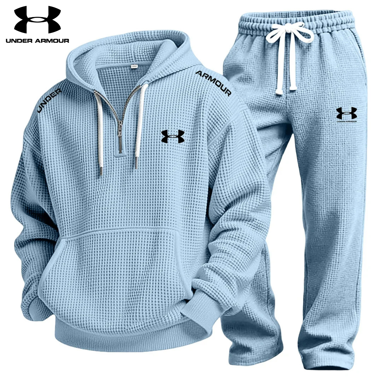 Waffle-Knit Performance Hoodie Jogger Set || Clearance Sale