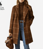 Timeless Checkered Wool Coat || Clearance Sale