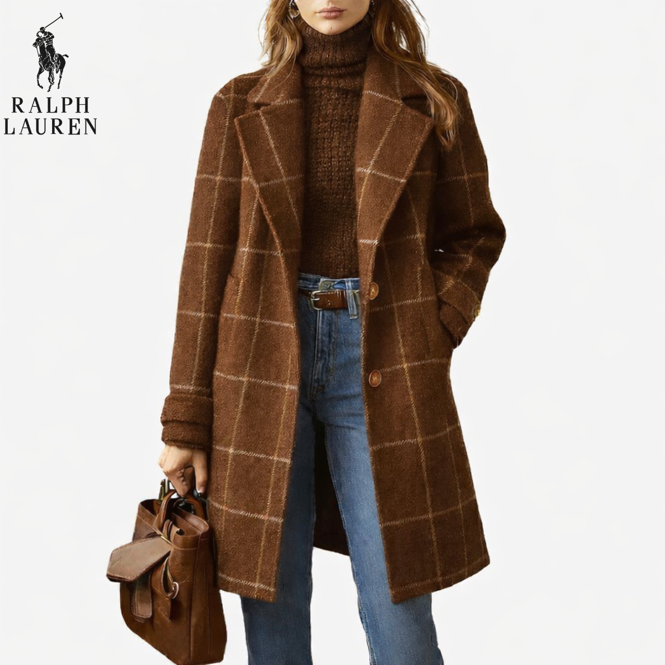 Timeless Checkered Wool Coat || Clearance Sale