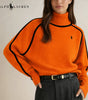 Elegant Contrast Knit Turtleneck Sweater