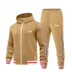 Striped Hooded Tracksuit Set