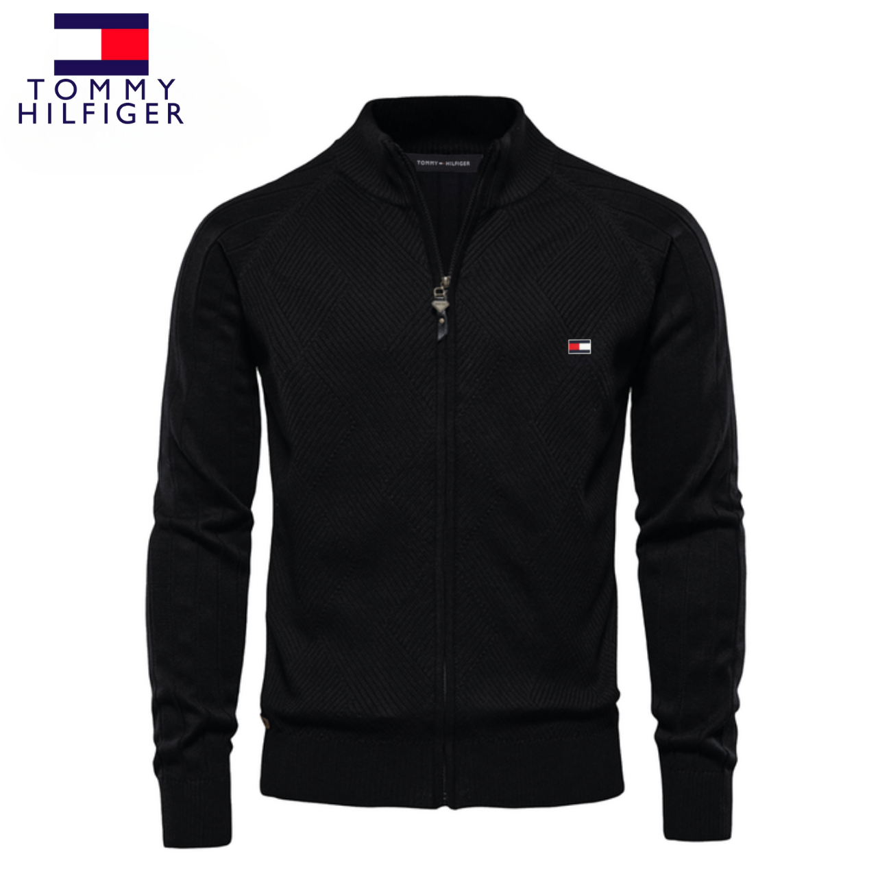 Textured Zip Sweatshirt for Men