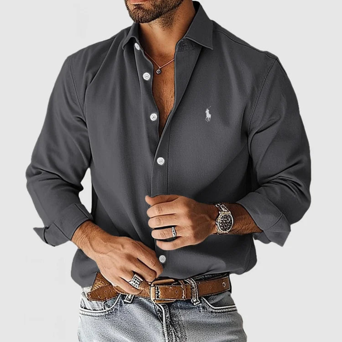 2026 Modern Slim-Fit Button-Up Shirt - CLEARANCE SALE