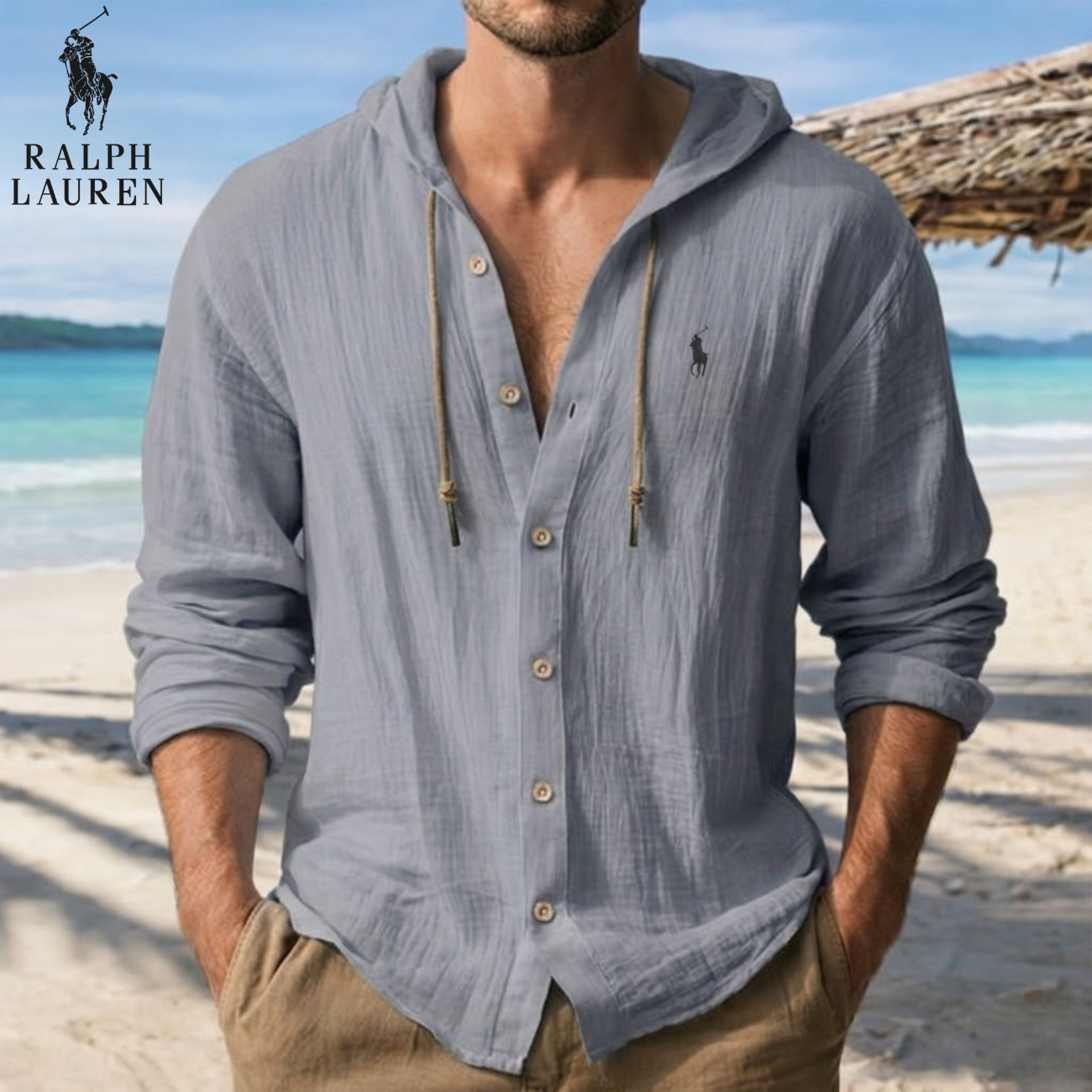 2026 Coastal Breeze Hooded Linen-Blend Shirt || Clearance Sale