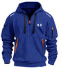 Men’s Textured Quarter-Zip Hooded Pullover