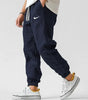 NK - Men's Casual Linen And Cotton Elastic Waist Trousers