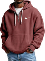 NK - Men's Loose Waffle Half-Zip Hooded Sweatshirt