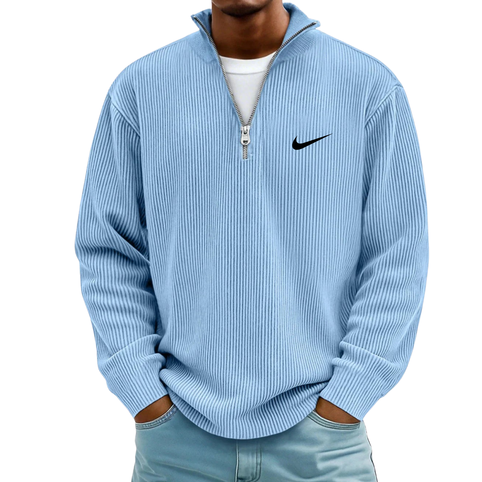 Ribbed Quarter Zip Knit Pullover - SALE PRICE