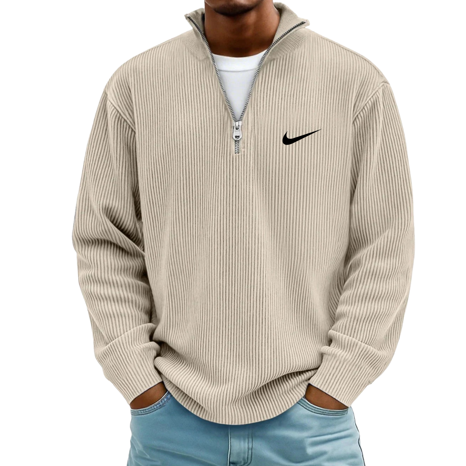 Ribbed Quarter Zip Knit Pullover - SALE PRICE