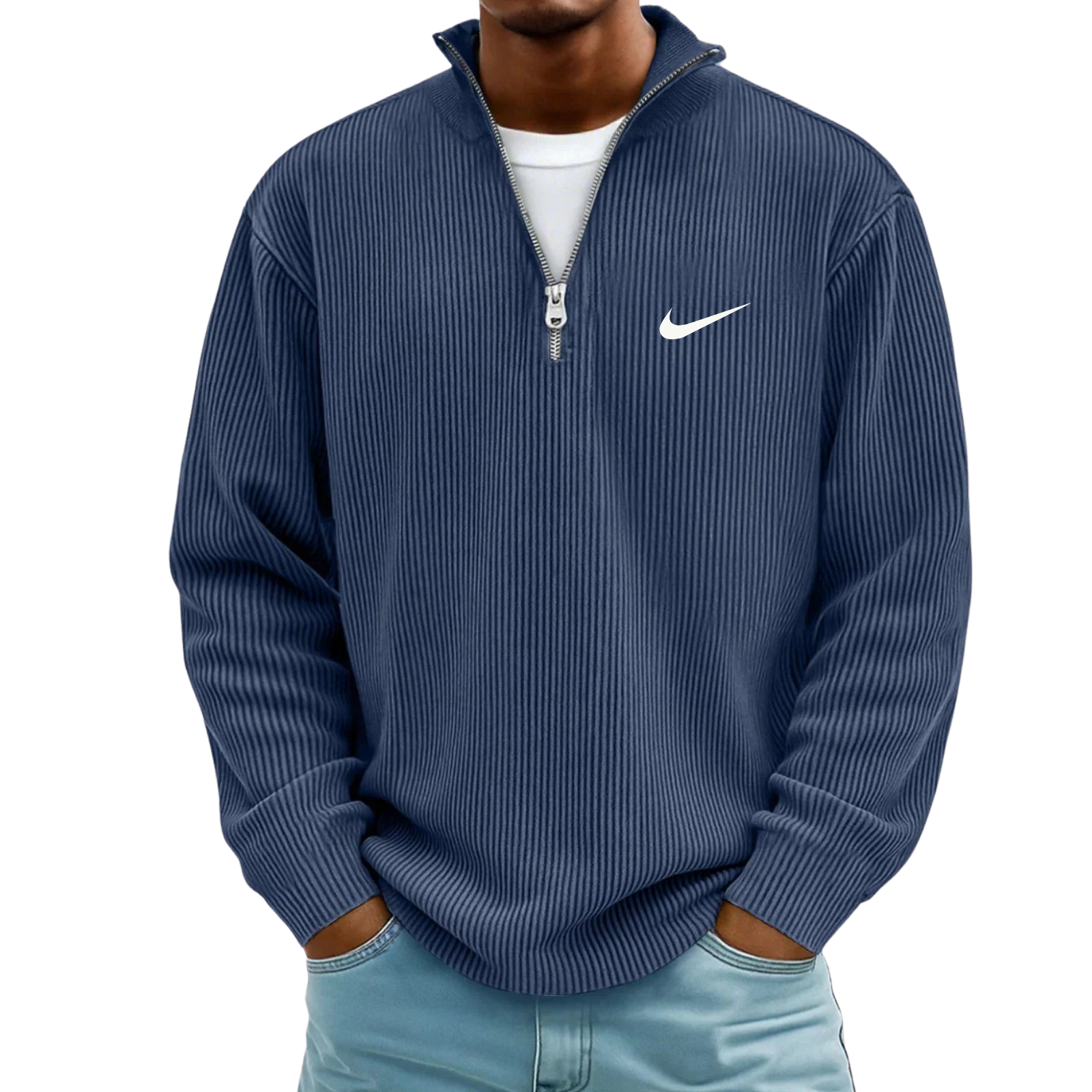 Ribbed Quarter Zip Knit Pullover - SALE PRICE