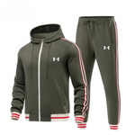 Striped Hooded Tracksuit Set