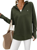 Textured Quarter-Zip Sweater