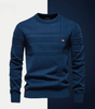 Men’s Textured Stripe Crew-Neck Sweater